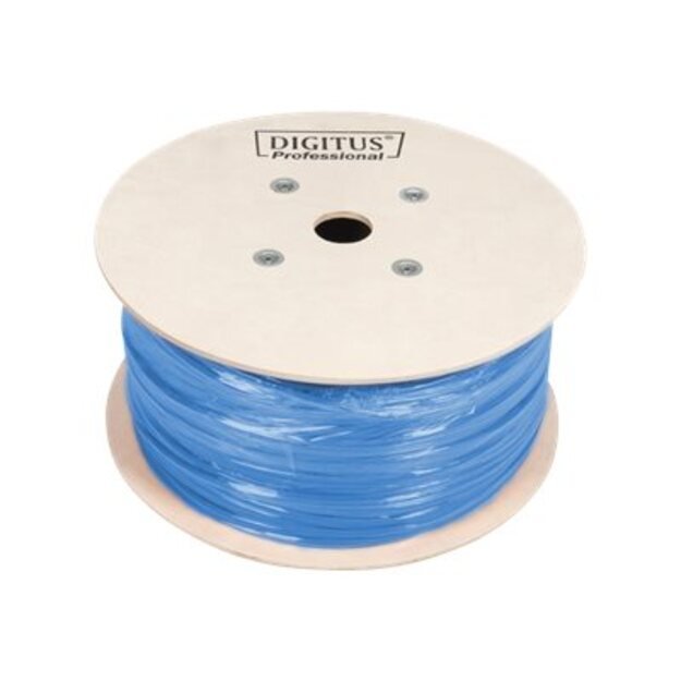 DIGITUS Installation cable cat.6A U/UTP B2ca solid wire AWG 23/1 LSOH 500m violet reel