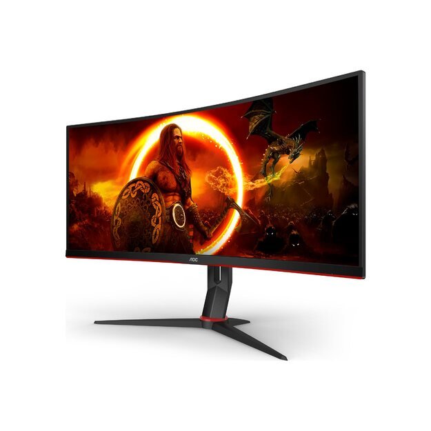 AOC CU34G2XP/BK 34inch 3440x1440 VA 180hz High adjustable Stand HDR400 Freesync Premium USB HUB 4x3.0 2xDP 2xHDMI