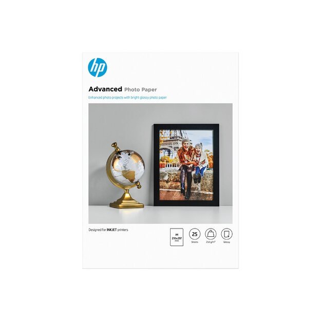 HP Advanced Photo paper glossy A4 25sheet 250g/m2 PS Pro B9180