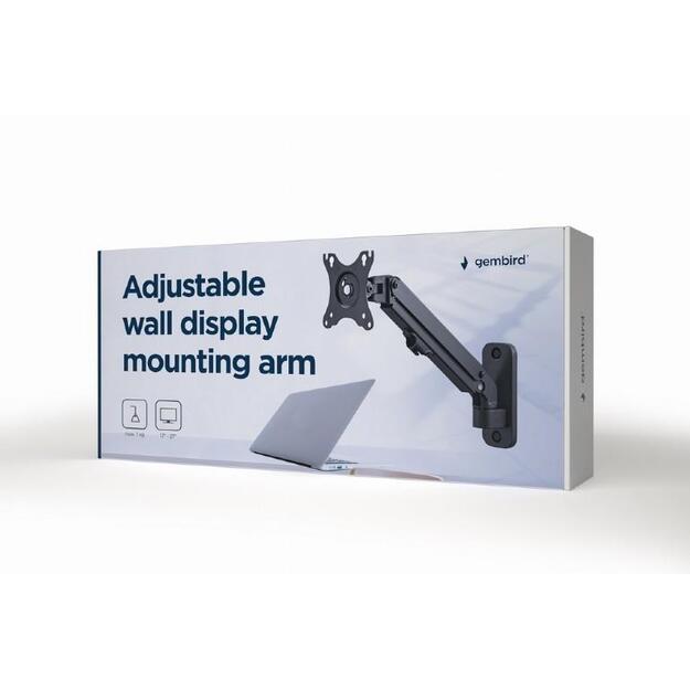 GEMBIRD MA-WA1-01 Adjustable wall display mounting arm up to 27/7 kg