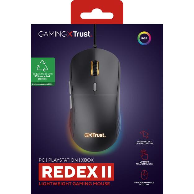 MOUSE USB OPTICAL LIGHTWEIGHT/GXT925 REDEX II 25125 TRUST 10