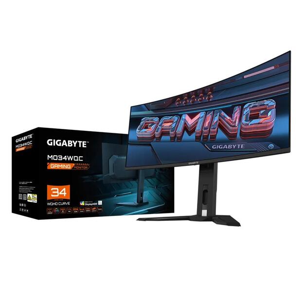 LCD Monitor|GIGABYTE|MO34WQC EK|34 |Gaming/21 : 9|Panel OLED|3440x1440|21:9|175 ??|0.03 ms|Speakers|MO34WQCEK