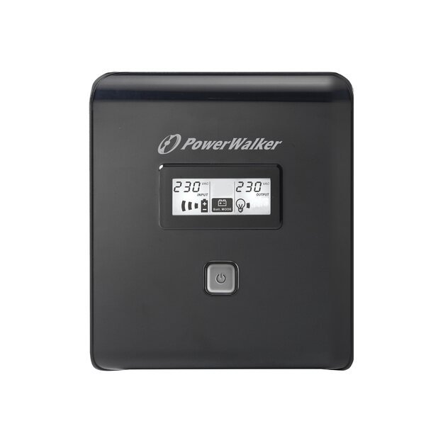 POWERWALKER VI 1000 LCD UPS Line-Interactive 1000VA 2x SCHUKO 2x IEC RJ11/RJ45 USB LCD