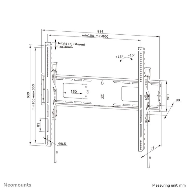 TV SET ACC WALL MOUNT/WL35-750BL18 NEOMOUNTS