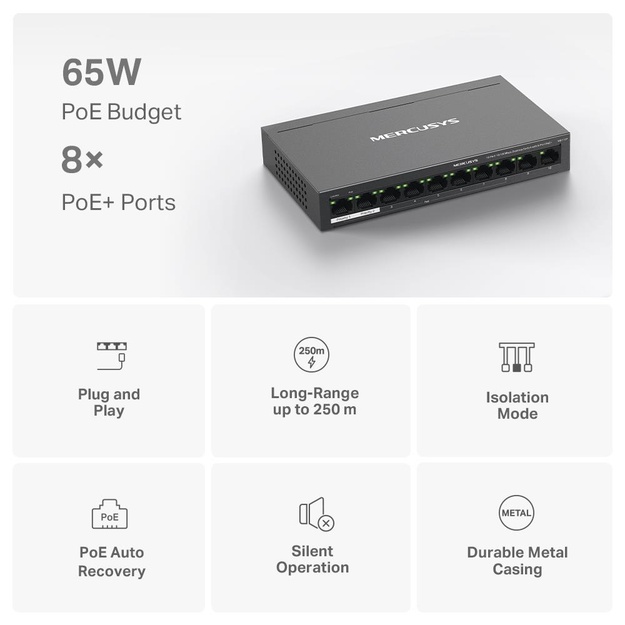 NET SWITCH 10PORT 10/100M/MS110P MERCUSYS