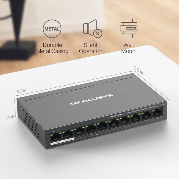NET SWITCH 10PORT 10/100M/MS110P MERCUSYS