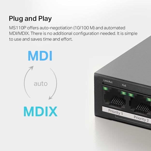NET SWITCH 10PORT 10/100M/MS110P MERCUSYS