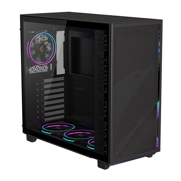 Case|GIGABYTE|AORUS C400 GLASS|MidiTower|Case product features Transparent panel|ATX|MicroATX|MiniITX|Colour Black|GB-AC400G