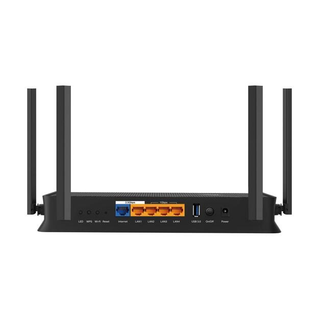 Wireless Router|TP-LINK|Wireless Router|3600 Mbps|Wi-Fi 7|USB 3.0|3x10/100/1000M|1x2.5GbE|LAN \ WAN ports 1|Number of antennas 4|ARCHERBE230