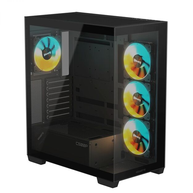 Case|GIGABYTE|GB-C500P ST|MidiTower|Case product features Transparent panel|ATX|MicroATX|MiniITX|Colour Black|GB-C500PST 11