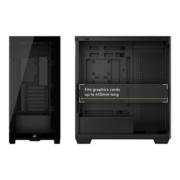 CORSAIR 3500X Tempered Glass Mid-Tower PC Case Black