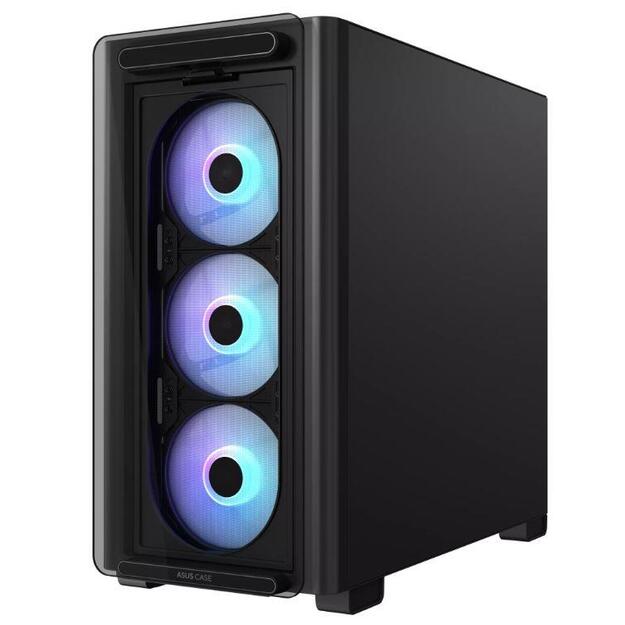 Case|ASUS|A23 PLUS|MidiTower|Case product features Transparent panel|MicroATX|MiniITX|Colour Black|A23PLUSTG/ARGBBLACK