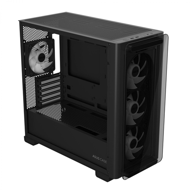 Case|ASUS|A23 PLUS|MidiTower|Case product features Transparent panel|MicroATX|MiniITX|Colour Black|A23PLUSTG/ARGBBLACK