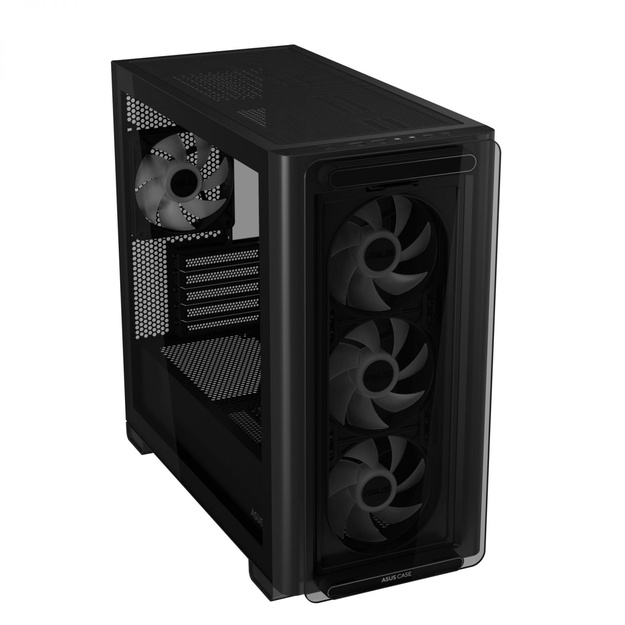 Case|ASUS|A23 PLUS|MidiTower|Case product features Transparent panel|MicroATX|MiniITX|Colour Black|A23PLUSTG/ARGBBLACK