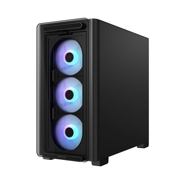 Case|ASUS|A23 PLUS|MidiTower|Case product features Transparent panel|MicroATX|MiniITX|Colour Black|A23PLUSTG/ARGBBLACK