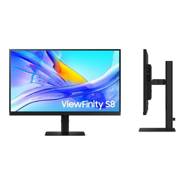 SAMSUNG S27D800U 27inch 16:9 3840x2160 IPS 5ms 60Hz HDR10 sRGB HAS Swivel Pivot Tilt HDMI DP USBC90W LANUSB3Hub KVMSwitch VESA100 15