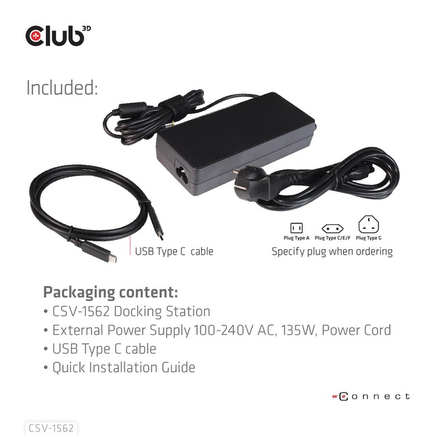 NB ACC DOCKING STATION/USB-C 60W CSV-1562 CLUB3D