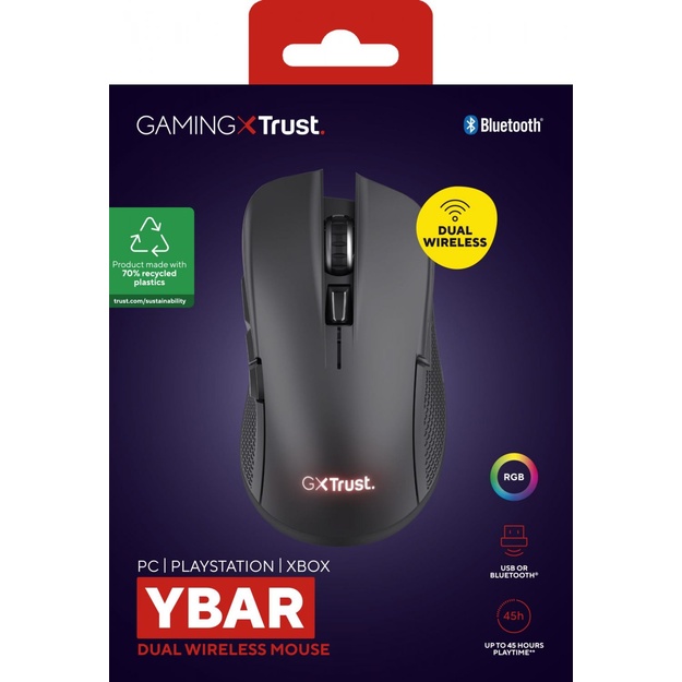 MOUSE USB OPTICAL WRL GXT931/YBAR MULTI BLK 25330 TRUST