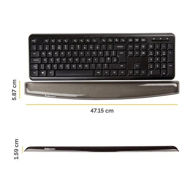 KEYBOARD ACC WRIST SUPPORT/CRYSTALS GEL 9112201 FELLOWES