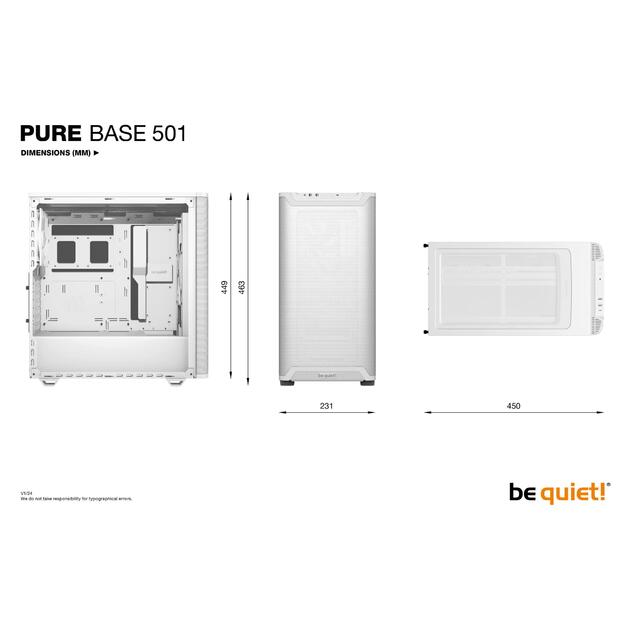 Case|BE QUIET|BGW75|MidiTower|Case product features Transparent panel|Not included|ATX|MicroATX|MiniITX|Colour White|BGW75 16