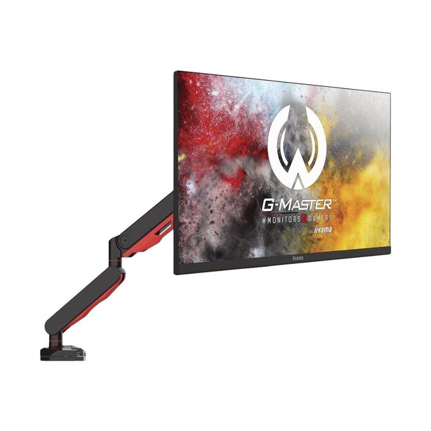 IIYAMA DSG3001C-R1 Gaming desk mount for single monitor with height adjustable VESA 75x75 or 100x100mm USB ports (P)