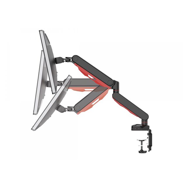 IIYAMA DSG3001C-R1 Gaming desk mount for single monitor with height adjustable VESA 75x75 or 100x100mm USB ports (P)