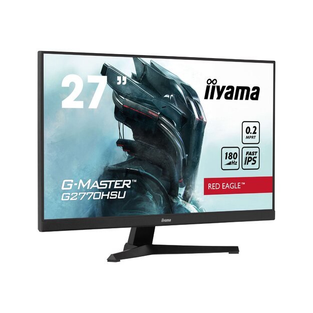 IIYAMA G2770HSU-B6 G-Master Red Eagle 27inch Fast IPS FHD FreeSync Premium 180Hz 300cd/m2 0.2ms HDMI DP 4xUSB Black Speakers (P)