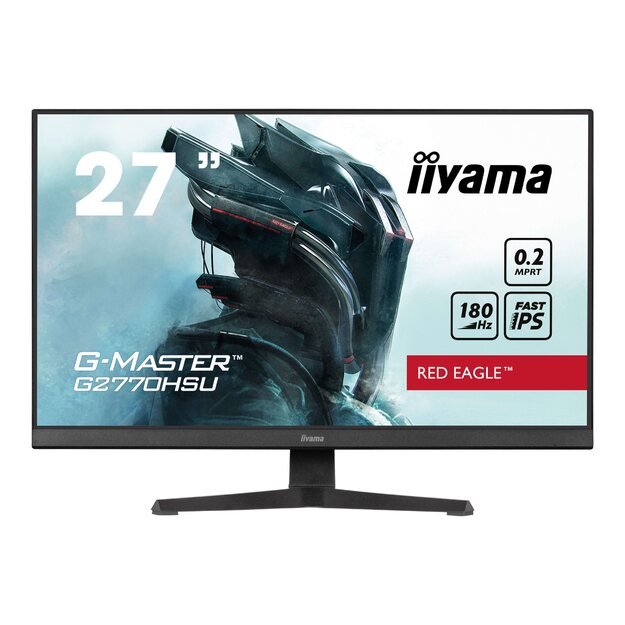 IIYAMA G2770HSU-B6 G-Master Red Eagle 27inch Fast IPS FHD FreeSync Premium 180Hz 300cd/m2 0.2ms HDMI DP 4xUSB Black Speakers (P) 18