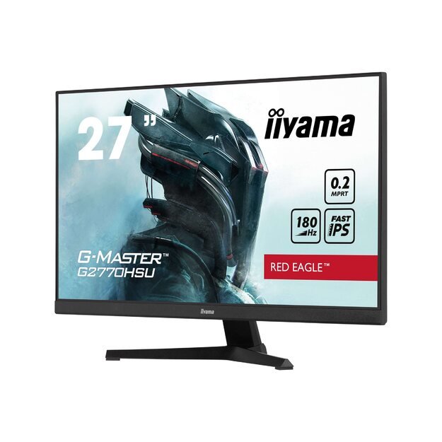IIYAMA G2770HSU-B6 G-Master Red Eagle 27inch Fast IPS FHD FreeSync Premium 180Hz 300cd/m2 0.2ms HDMI DP 4xUSB Black Speakers (P) 14