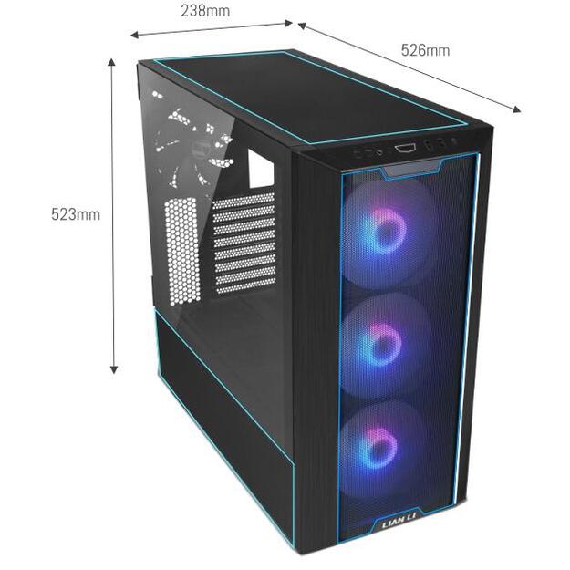 Case|LIAN LI|LANCOOL III|MidiTower|Case product features Transparent panel|ATX|EATX|MicroATX|MiniITX|Colour Black|G99.LAN3RX.00 9