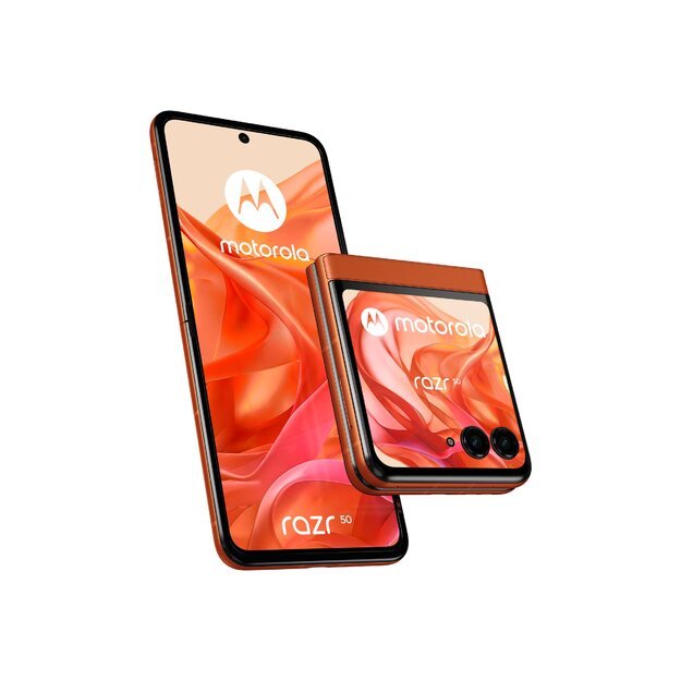 MOTOROLA Razr 50 XT2453-1 8GB 256GB 5G AI Dual Sim eSim 50mp pixel 4200mAh 3.6inch 6.9inch IP68 Android incl Keyh Cover Sprit Orange