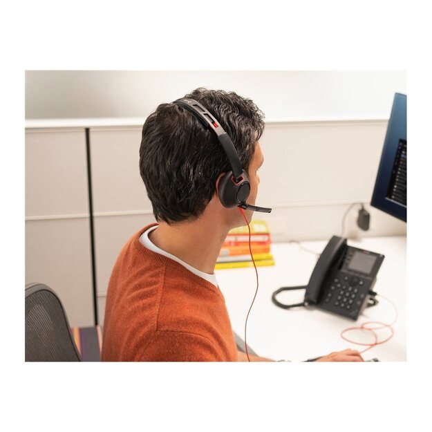 HP Poly Blackwire 5220 Stereo USB-C Headset +3.5mm Plug +USB-C/A Adapter 7