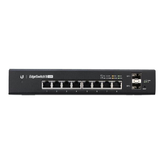 UBIQUITI ES-8-150W Ubiquiti ES-8-150W 8-port + 2xSFP Gigabit PoE switch 24V/48V 802.3af/802.3at