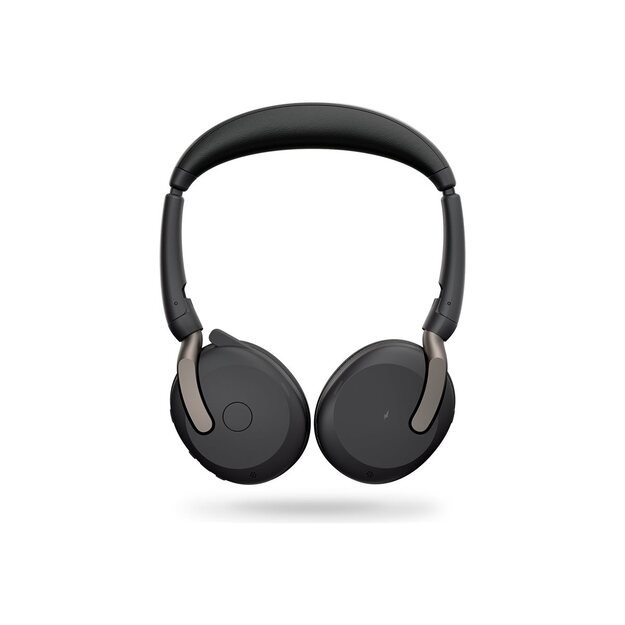 JABRA Evolve2 65 Flex UC Stereo Headset on-ear Bluetooth wireless active noise cancelling USB-C black Optimised for UC