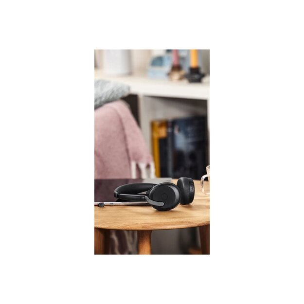 JABRA Evolve2 65 Flex UC Stereo Headset on-ear Bluetooth wireless active noise cancelling USB-C black Optimised for UC