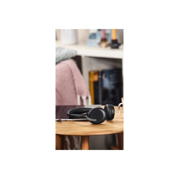 JABRA Evolve2 65 Flex UC Stereo Headset on-ear Bluetooth wireless active noise cancelling USB-C black Optimised for UC 15