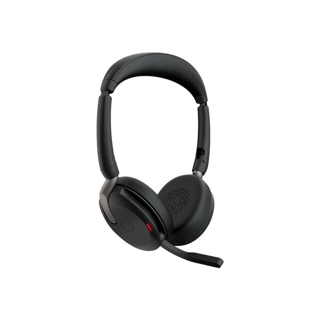 JABRA Evolve2 65 Flex UC Stereo Headset on-ear Bluetooth wireless active noise cancelling USB-C black Optimised for UC