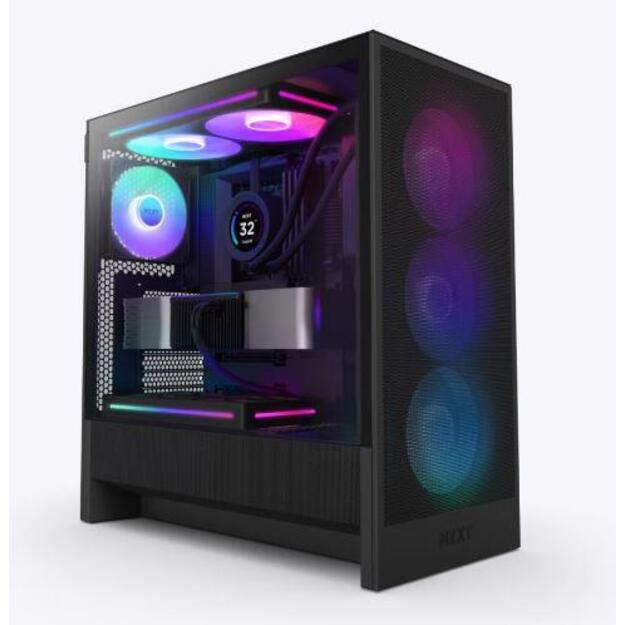 NZXT PC case H5 Flow RGB 2024 midi tower black