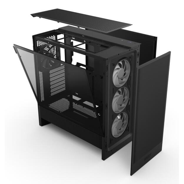 NZXT PC case H5 Flow RGB 2024 midi tower black 8