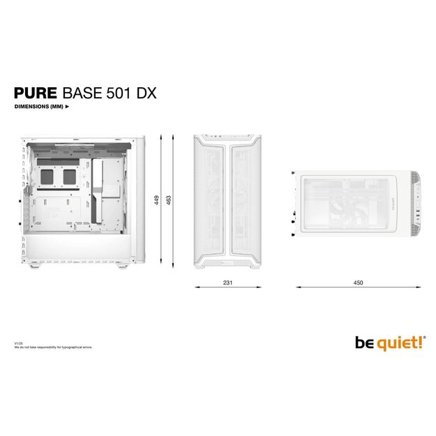 BE QUIET Pure Base 501 DX White ARGB 8