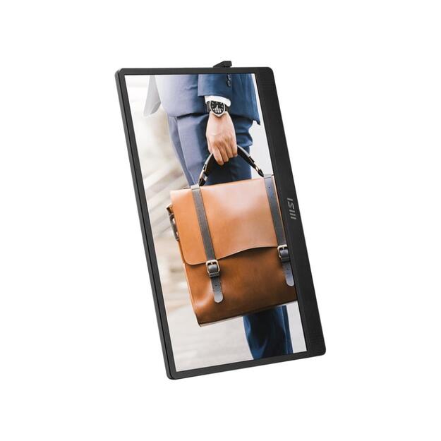 LCD Monitor|MSI|PRO MP161 E2U|15.6 |Business|Panel IPS|1920x1080|16:9|60Hz|Matte|Speakers|Tilt|Colour Black|PROMP161E2U 3