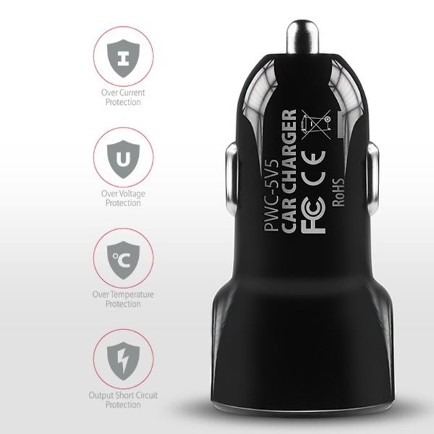 MOBILE CHARGER CAR USB 2PORT/24W PWC-5V5 AXAGON