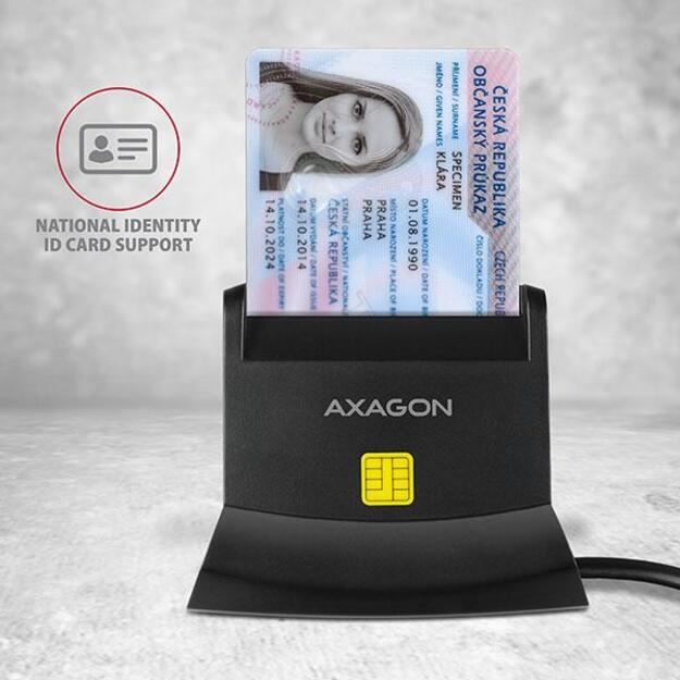 CARD READER STAND SMARTCARD/USB2.0 CRE-SM2 AXAGON 4
