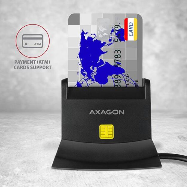 CARD READER STAND SMARTCARD/USB2.0 CRE-SM2 AXAGON 5