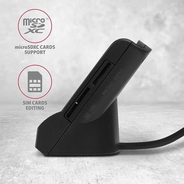 CARD READER STAND SMARTCARD/USB2.0 CRE-SM2 AXAGON 6
