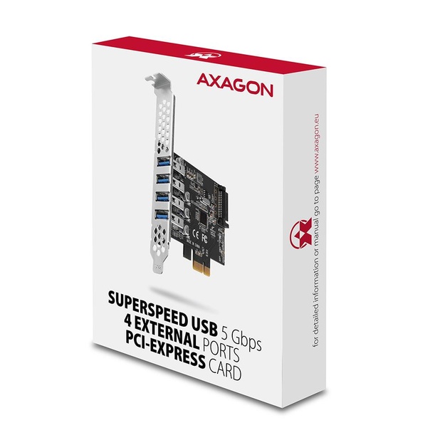 I/O CARD USB PCIE 4PORT/PCEU-43RS AXAGON