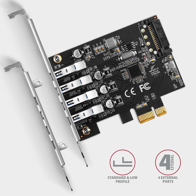 I/O CARD USB PCIE 4PORT/PCEU-43RS AXAGON