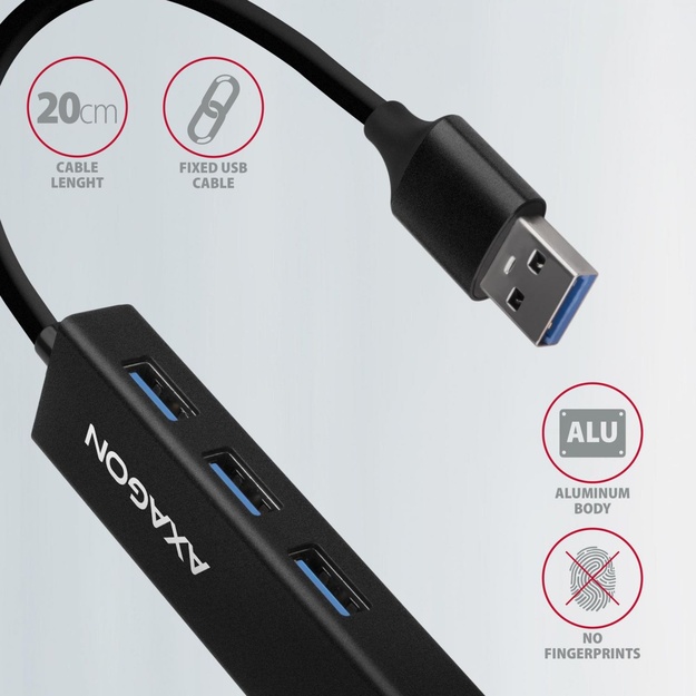 I/O HUB USB3.2 3PORT GLAN/0.2M HMA-GL3A AXAGON