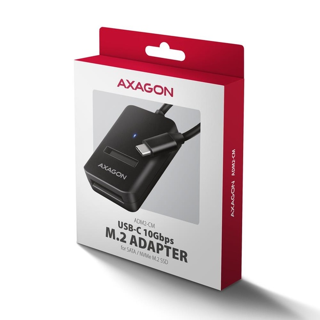 SSD ACC ADAPTER USB-C/M.2/10GBPS 0.1M ADM2-CM AXAGON