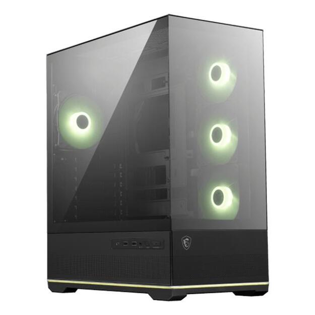 Case|MSI|MAG PANO 110R PZ|MidiTower|Case product features Transparent panel|Not included|Colour Black|MAGPANO110RPZ 4